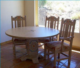 Anasazi Round Dining Set Featuring Arm Chairs
