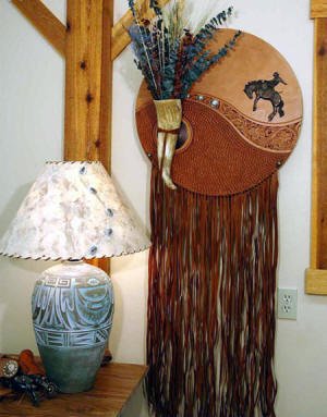 On The Fringe, Leather Wall Hanging