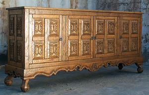 Old World Buffet-Credenza Fruitwood Stain
