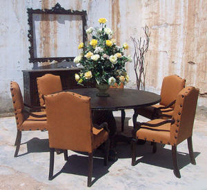 Old World Dining Set 6 Chairs
