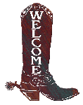 Western Boot Welcome Sign