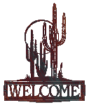 Cactus Welcome Sign