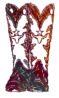Tall Texan, Old West Boots Iron Wall Hanging