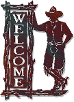 Cowboy, Western Welcome Sign