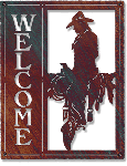 Riding Fence, Western Welcome Sign