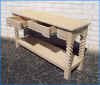 Great Southwest Sofa Table With Drawers Stained With Light Adobe Stain