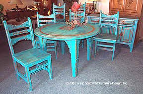 Southwestern "Picos" Round Dining Set