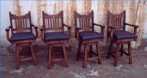 Set Of Four Great Southwest Counter Stools