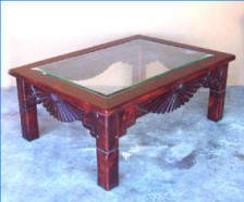 Aurora Coffee Table Frame, Red Mahogany Stain