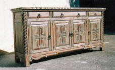 Mission Buffet, 4 Doors 3 Drawers