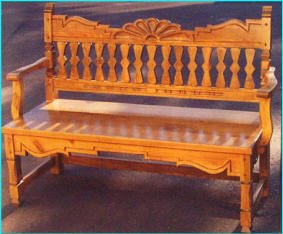 Santa Ana Bench, Fruitwood Stain