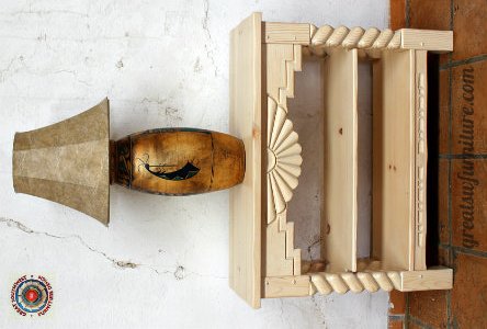 Great Southwest Accent Table, in Pickled Oak