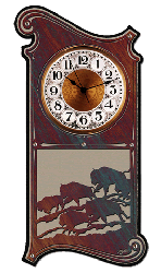 CL-704SC Buffalo Run Metal Laser Cut Wall Clock